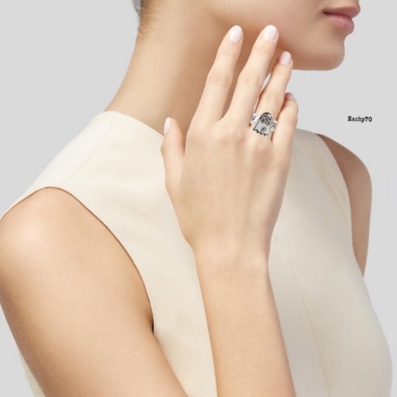 New Authentic GUCCI GHOST GG Sterling Silver Ring - Picture 8 of 11